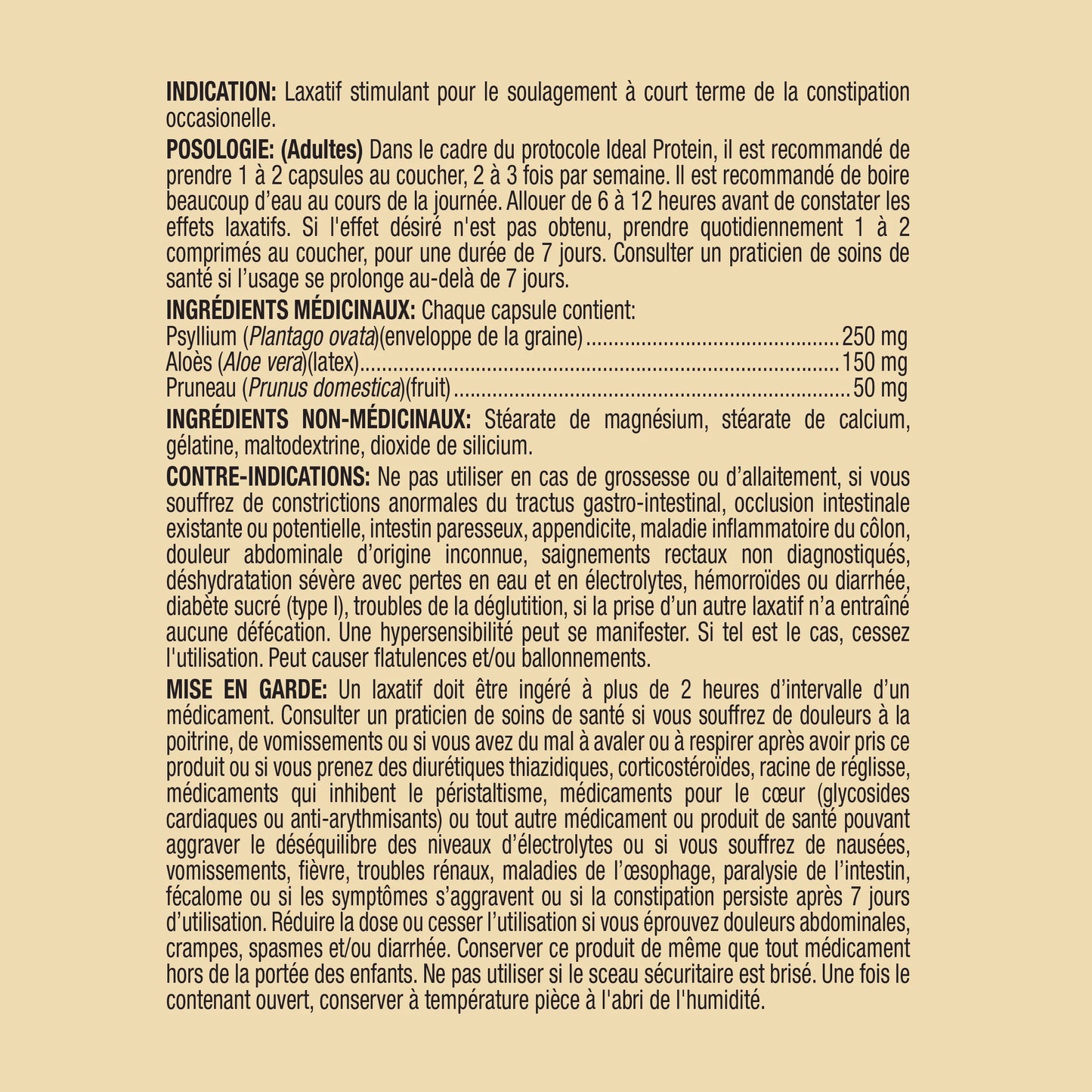Floralax Ideal Protein - Informations