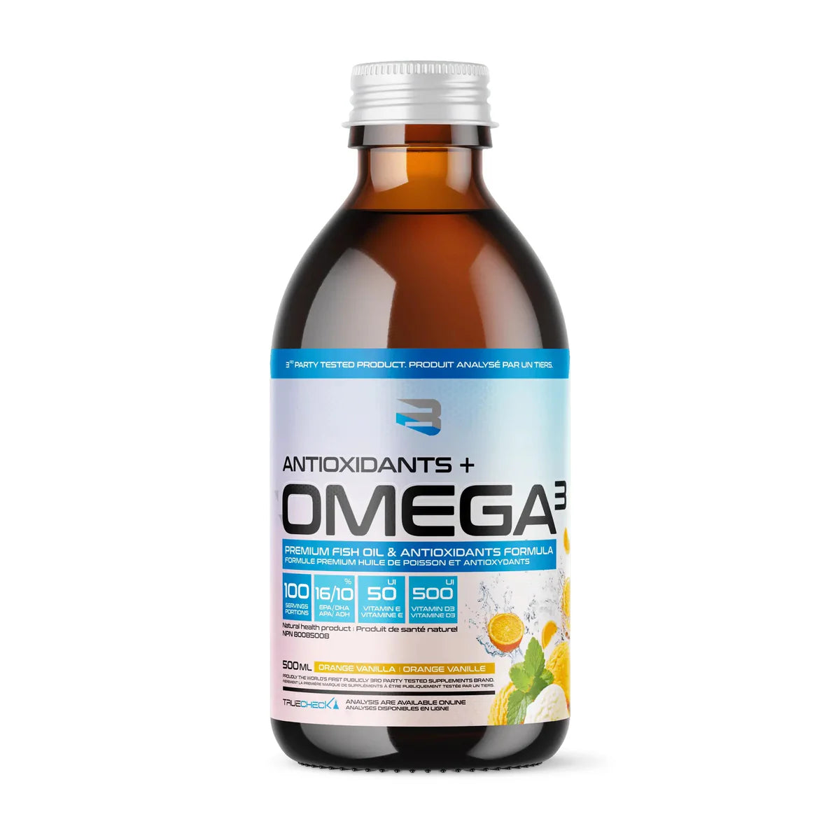 Oméga-3 liquide avec vitamines D3 + E – Believe | 500 ml