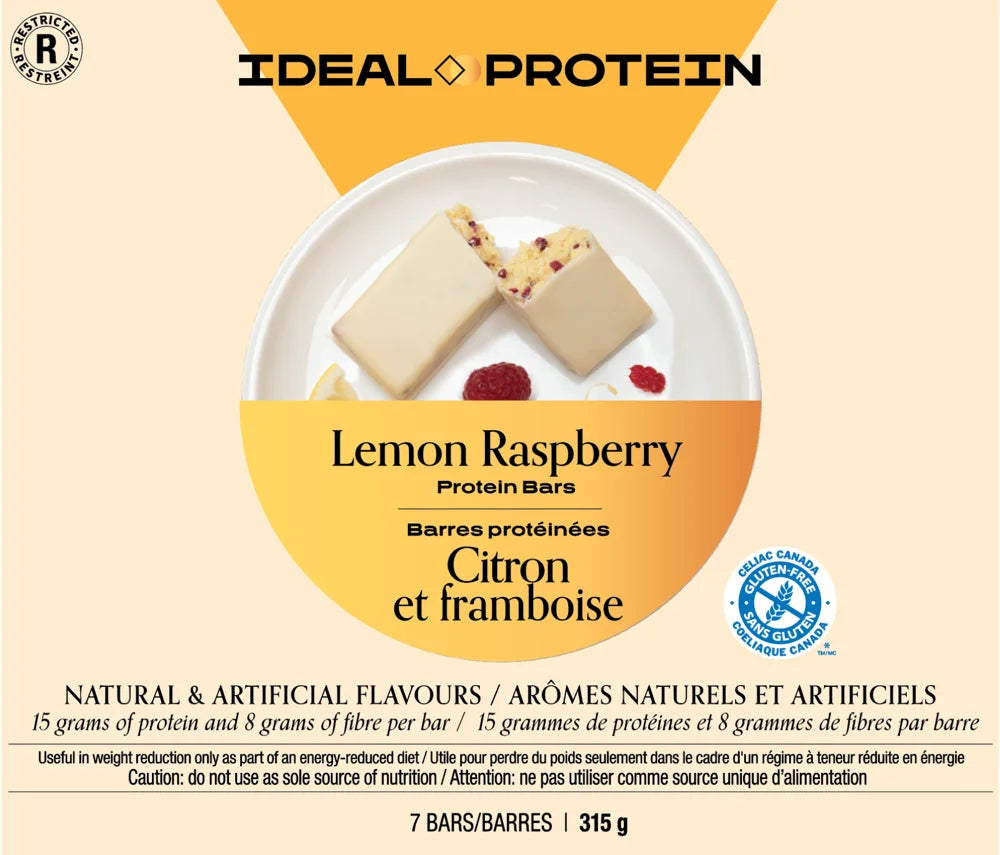 Barre protéinée citron et framboise Ideal Protein | Boîte de 7