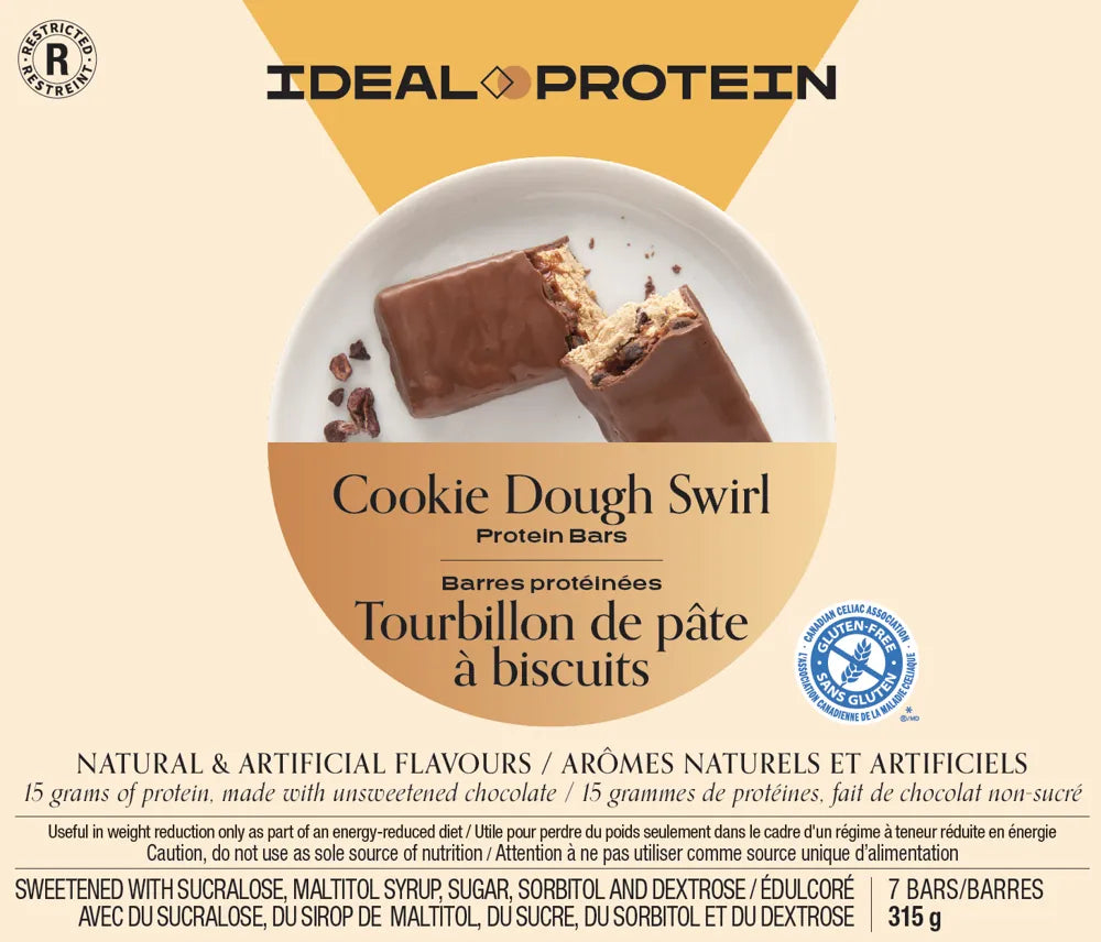 Barre protéinée tourbillon de pâte à biscuits - Ideal Protein- Maryse Nadeau Coach