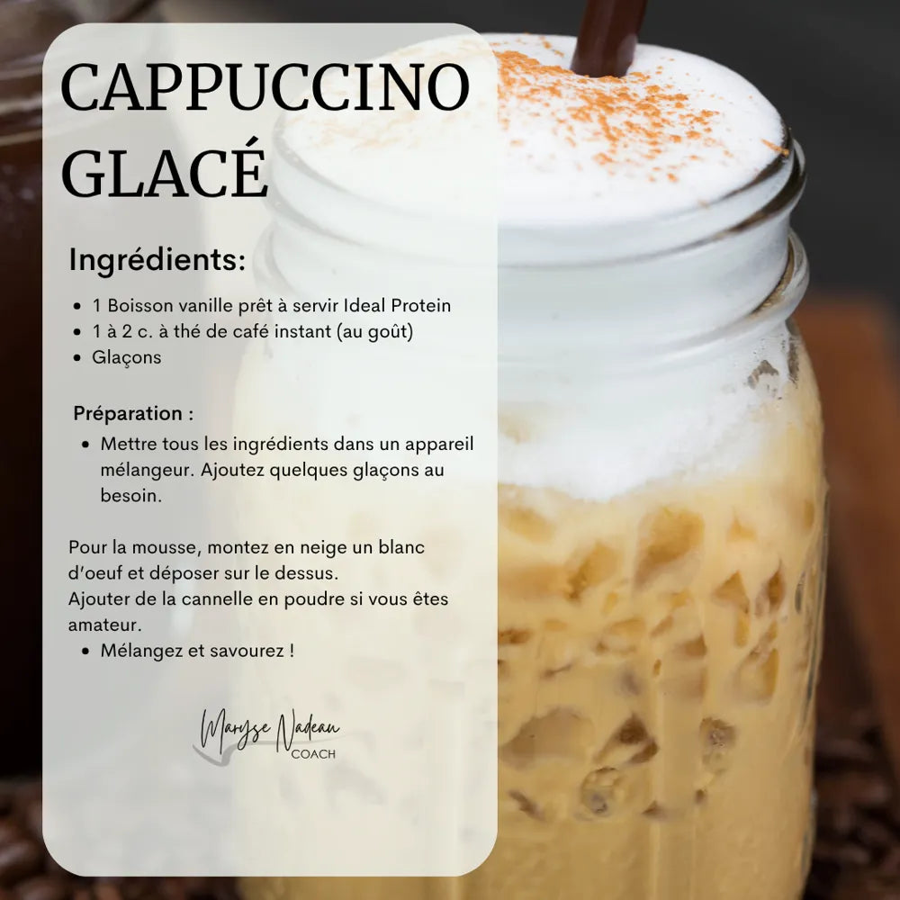 Cappuccino glacé - Ideal Protein - Maryse Nadeau Coach