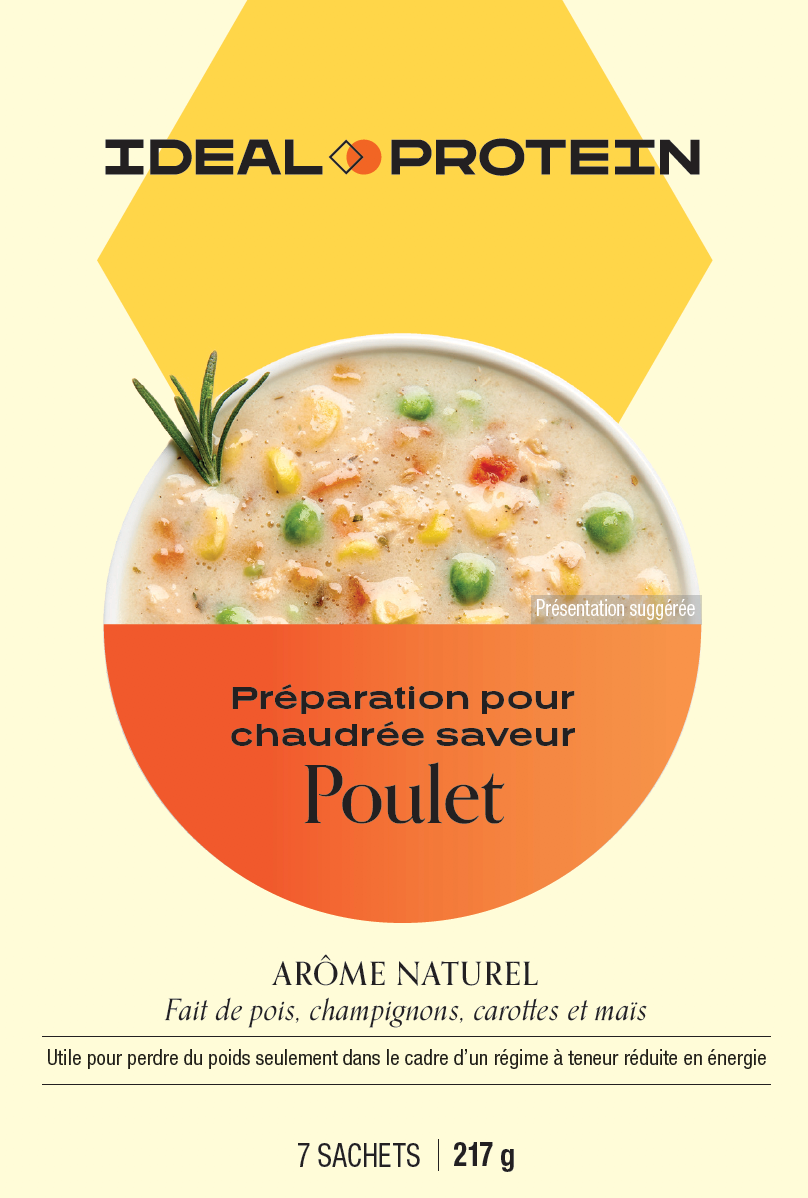 Préparation pour chaudrée saveur poulet Ideal Protein | Boîte de 7