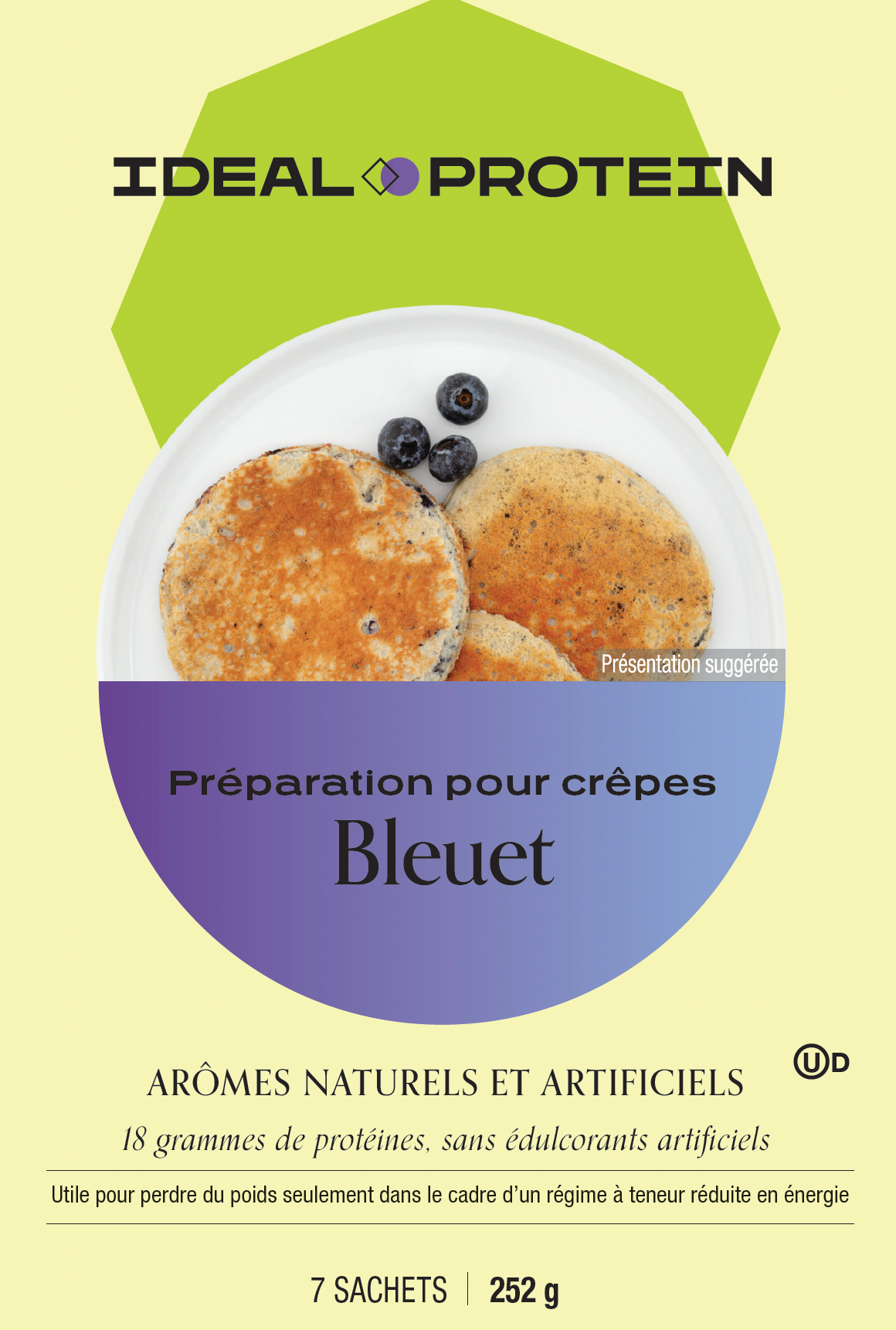 Préparation pour crêpes aux bleuets Ideal Protein - Maryse Nadeau Coach