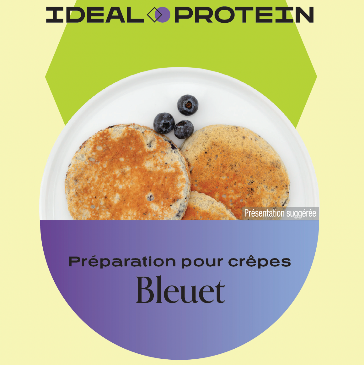 Préparation pour crêpes aux bleuets Ideal Protein | Boîte de 7