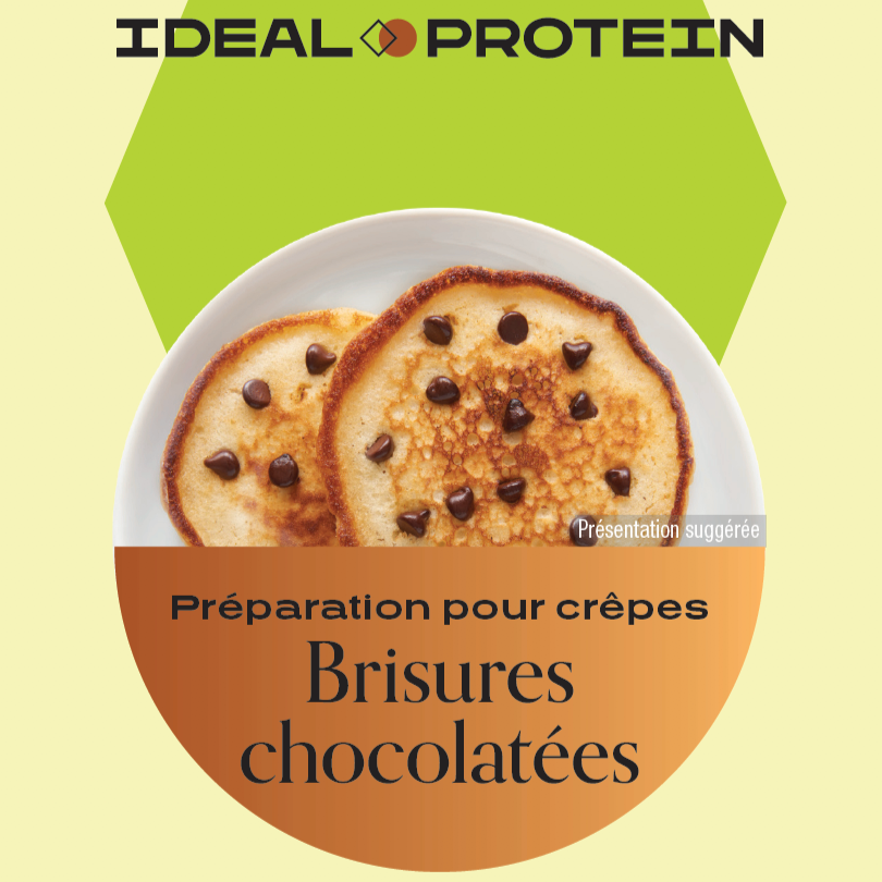 Préparation pour crêpes aux brisures chocolatées Ideal Protein | Boîte de 7