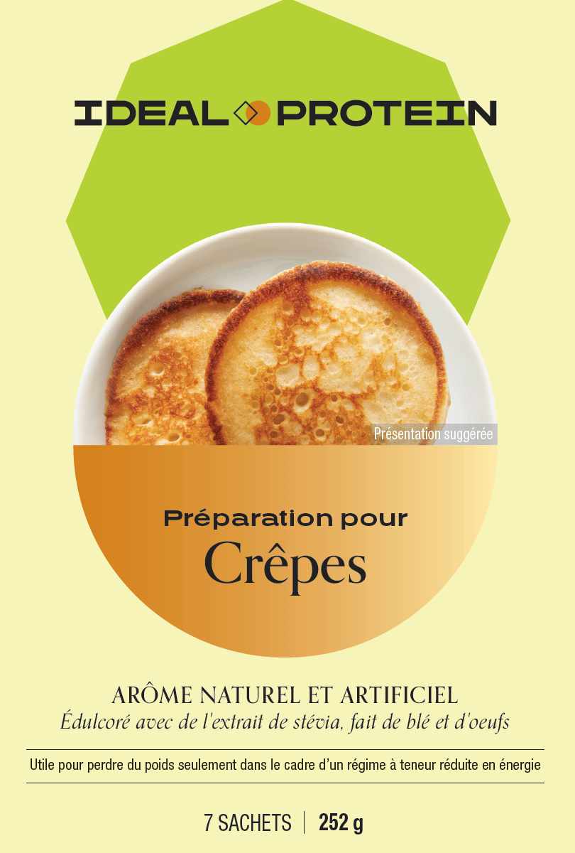 Préparation pour crêpes nature Ideal Protein- Maryse Nadeau Coach