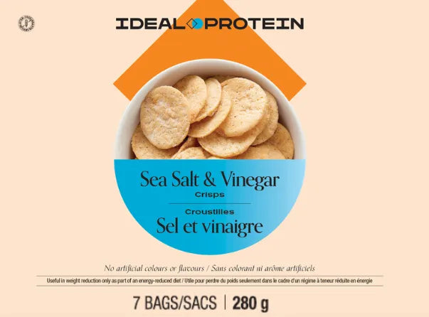 Croustilles sel et vinaigre Ideal Protein | Boîte de 7