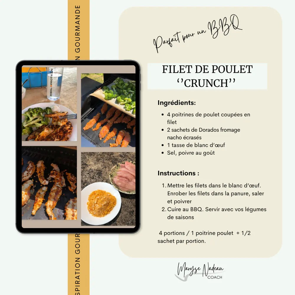 Recette Dorados fromage nacho Ideal Protein - Maryse Nadeau Coach