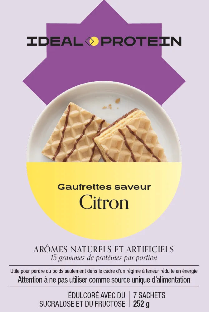 Gaufrettes à saveur de citron Ideal Protein | Boîte de 7