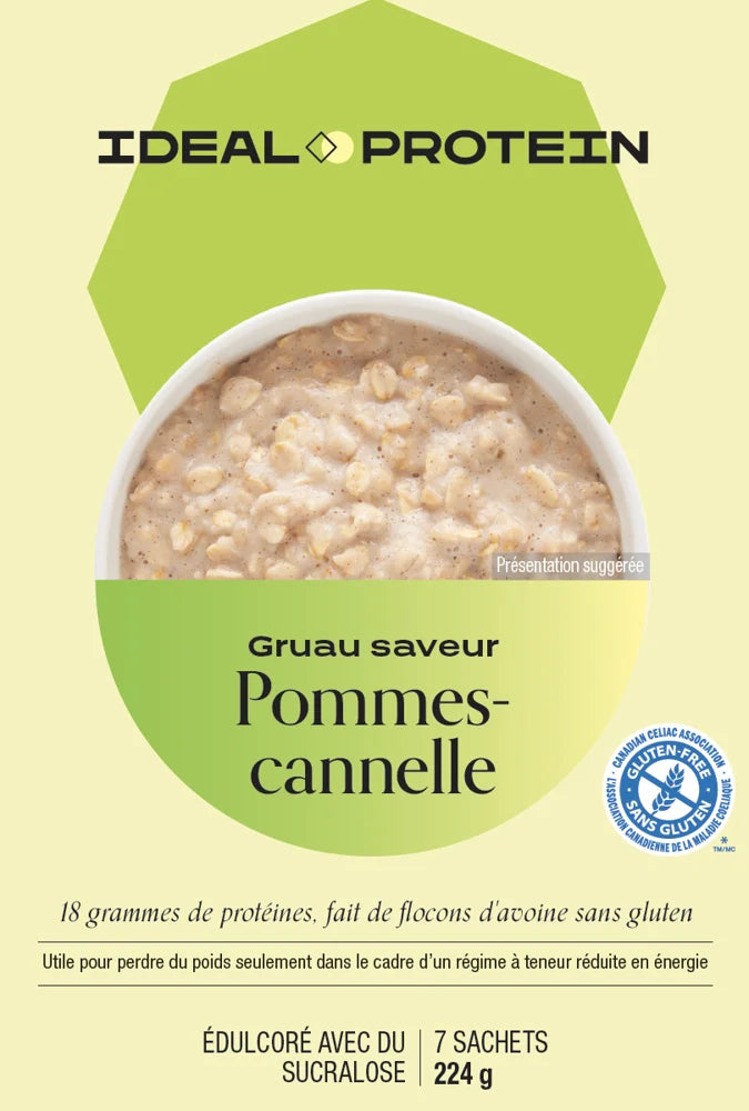Gruau à saveur pomme cannelle Ideal Protein - Maryse Nadeau Coach