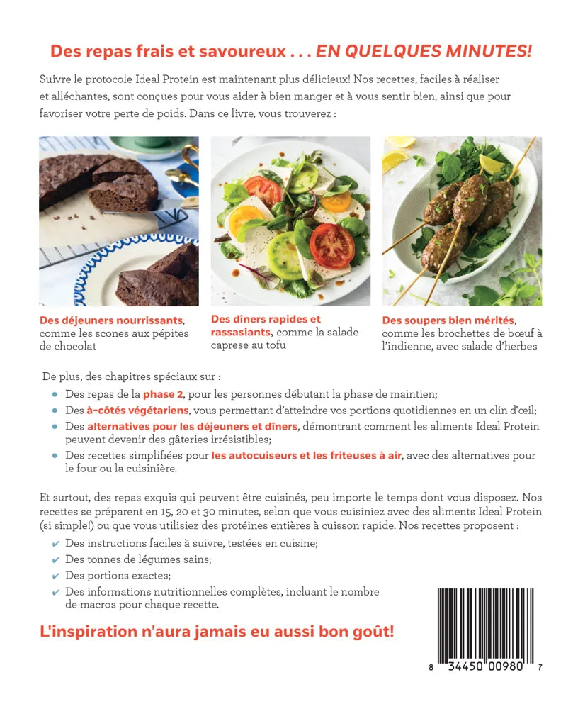 Livre L'essentiel des recettes Ideal Protein