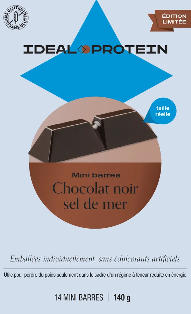 Minibarres chocolat et sel de mer Ideal Protein | Boîte de 14