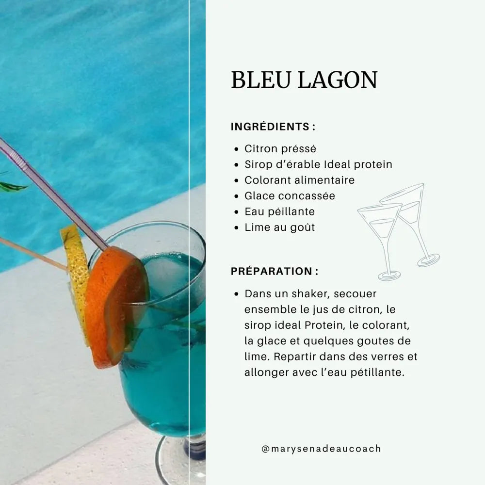 Mocktail Bleu Lagon Ideal Protein - Maryse Nadeau Coach