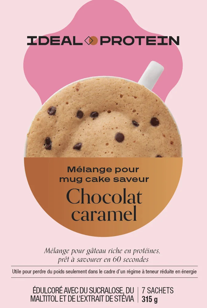 Mélange pour Mug cake à saveur de chocolat et caramel Ideal Protein - Maryse Nadeau Coach