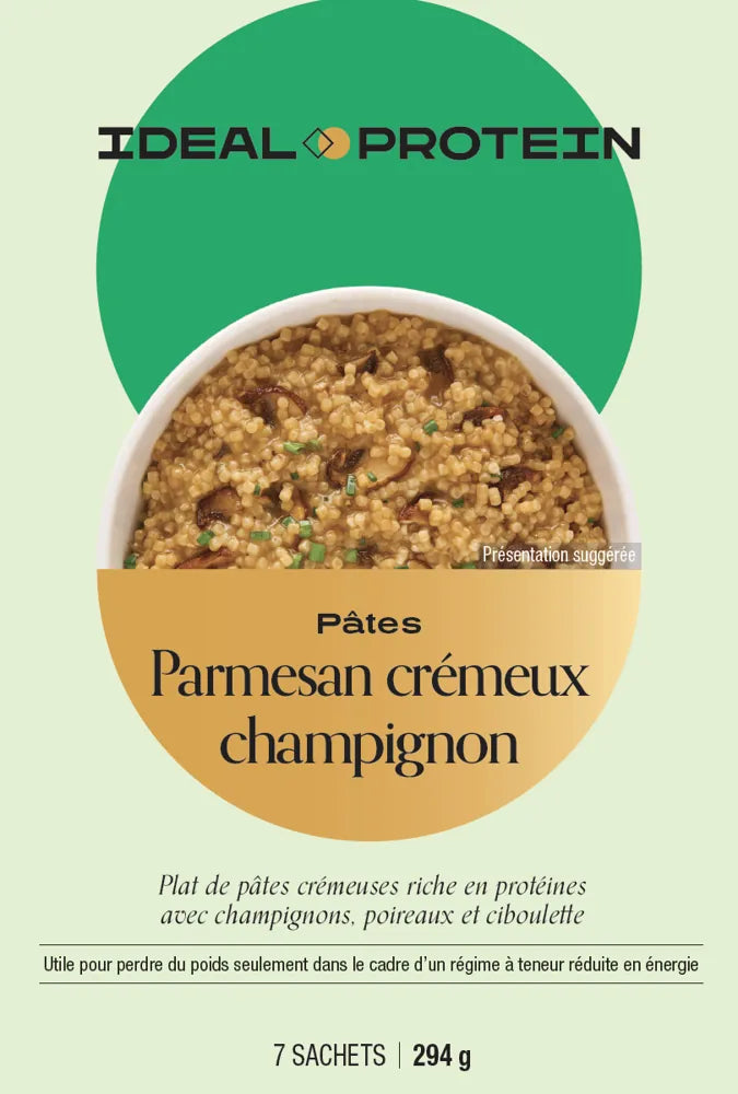 Pâtes Parmesan crémeux champignon Ideal Protein | Boîte de 7