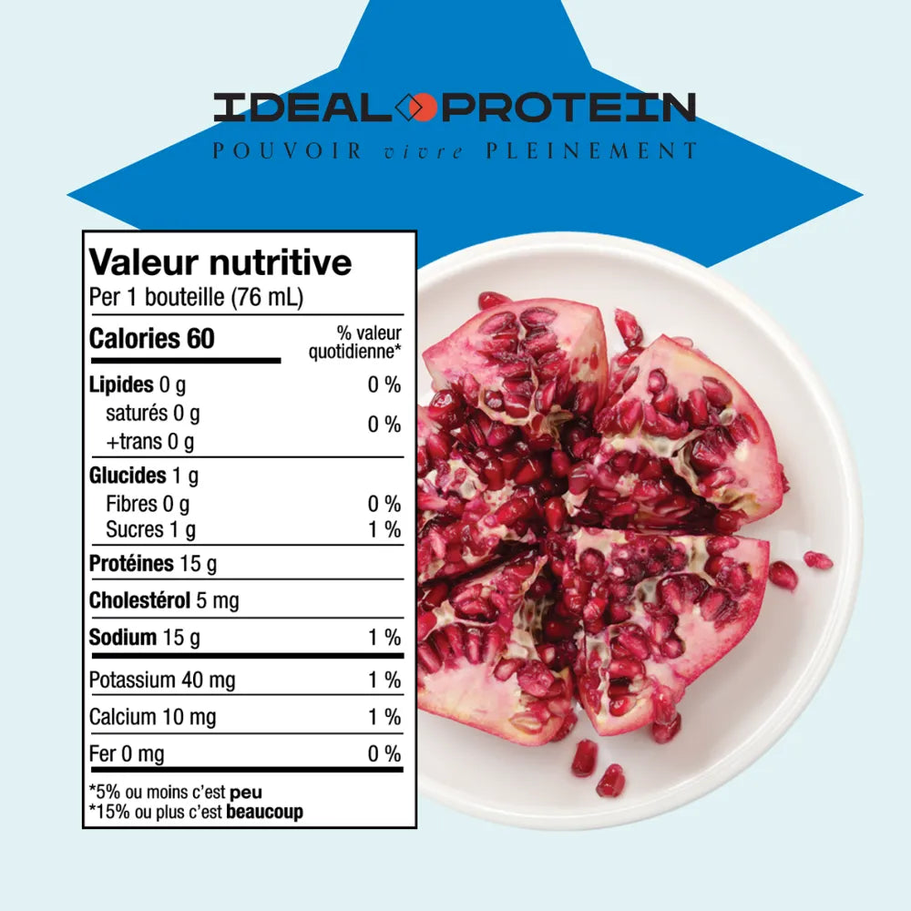 Peptide de collagène-grenande-Ideal Protein - Fiche nutritionnelle