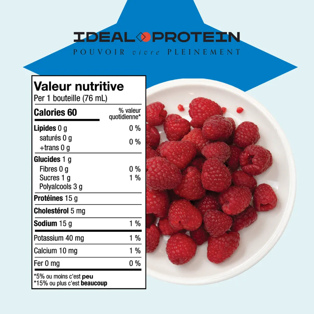 Peptide de collagène framboise - ideal protein - fiche nutritionnelle