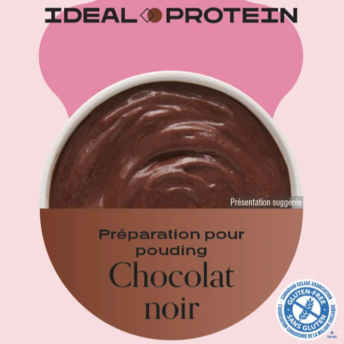 Préparation pour pouding au chocolat noir Ideal Protein - Boîte de 7