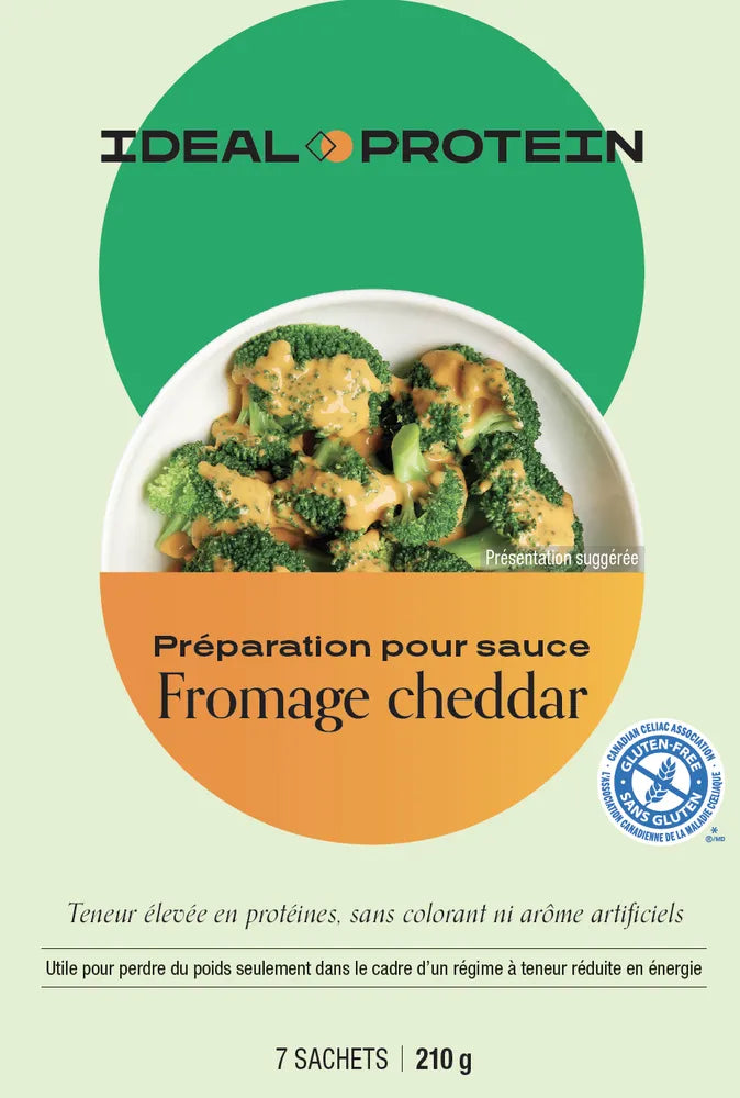 Préparation pour sauce au fromage cheddar Ideal Protein -Maryse adeau Coach