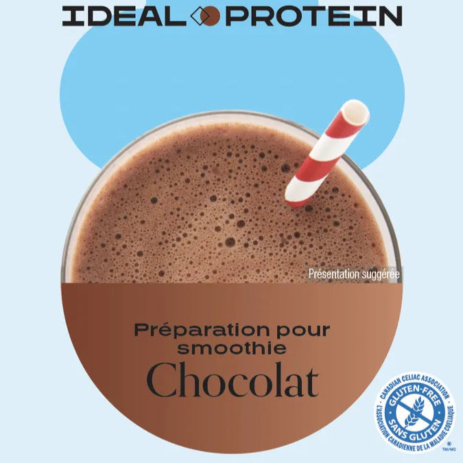 Préparation pour smoothie chocolat Ideal Protein | Boîte de 7