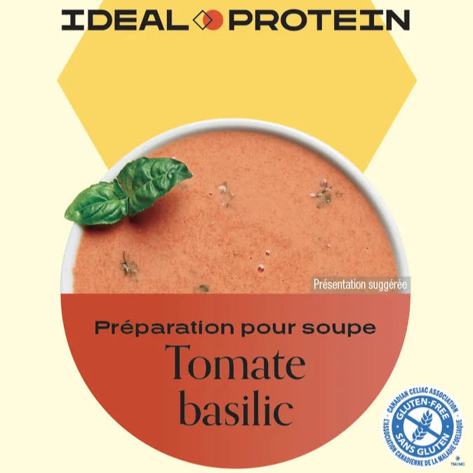 Préparation pour soupe tomate et basilic Ideal Protein - Boîte de 7