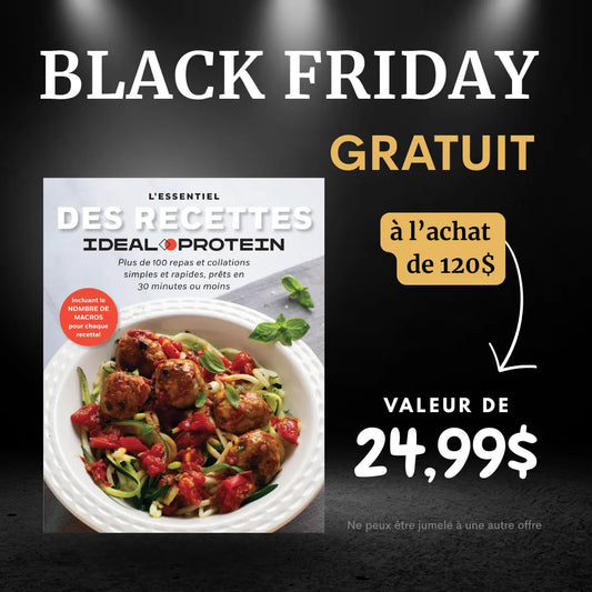 Black Friday _ Les recette Les essentiels Ideal protein