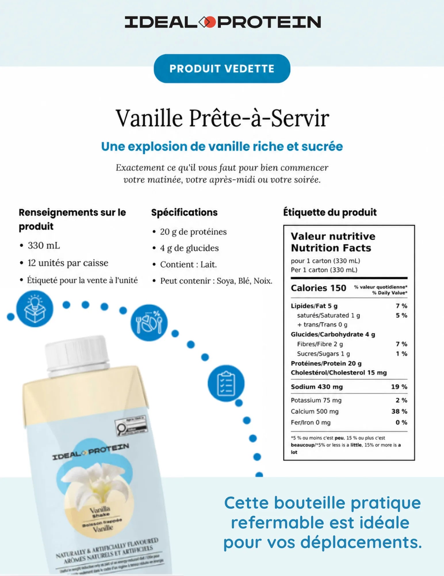 Boisson frappé vanille _ Fiche informative