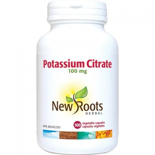 Citrate de Potassium New Roots Herbal – 100 mg  100 capsules végétales