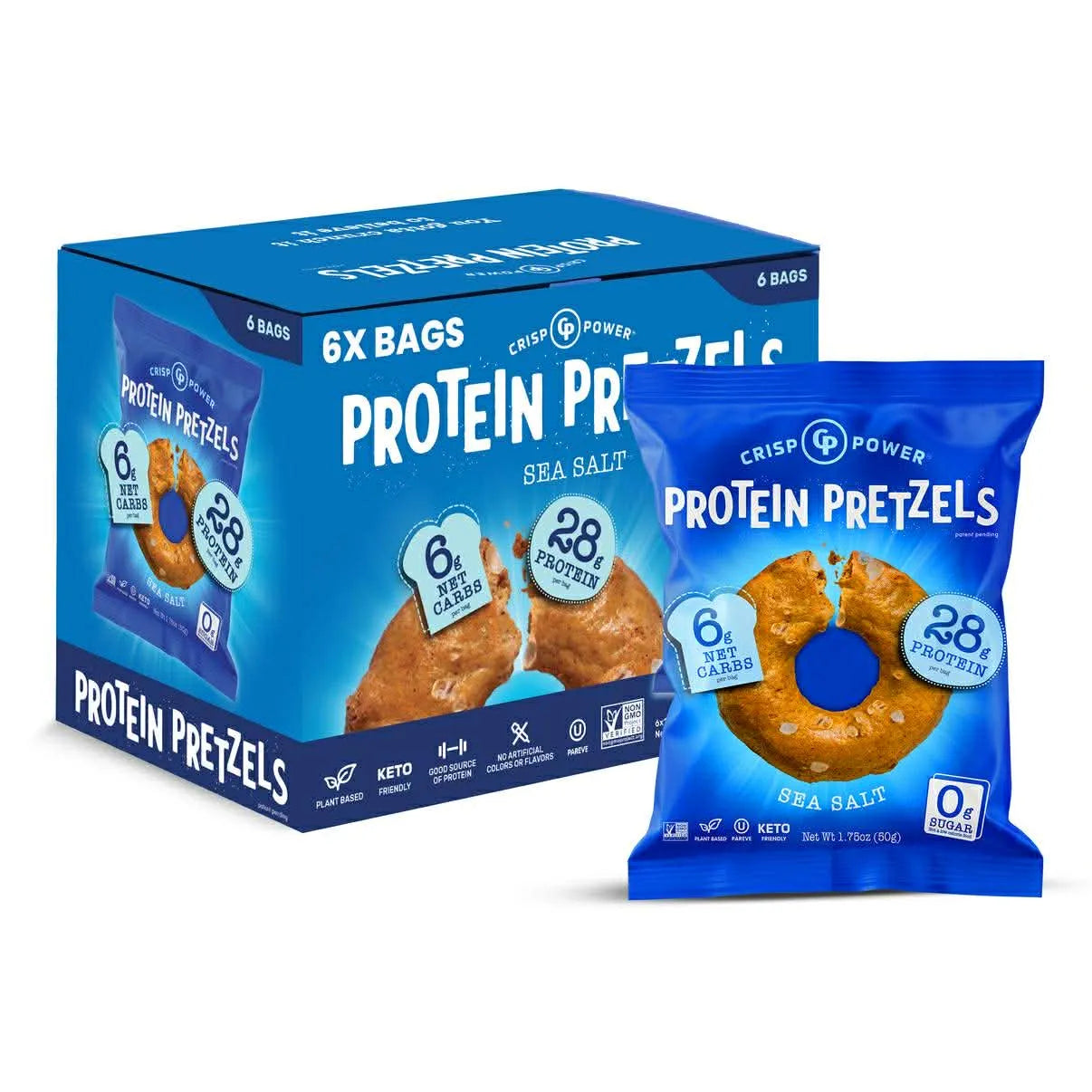Crisp Power Pretzel Protéiné - Sel de mer