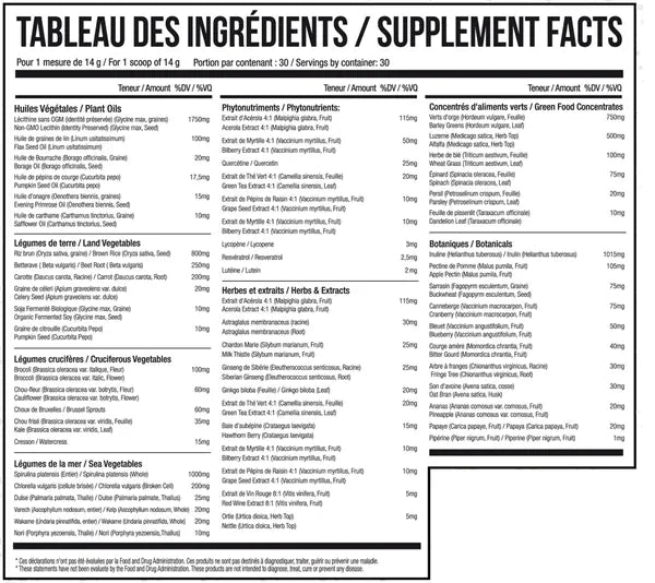 Greens & Berries - Fiche informative
