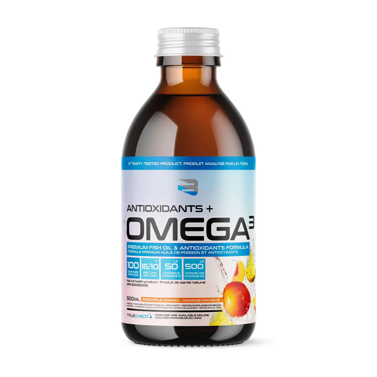 Oméga-3 liquide avec vitamines D3 + E – Believe | 500 ml