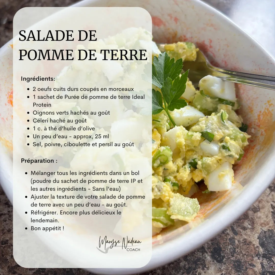 Salade de pomme de terre Maryse Nadeau Coach