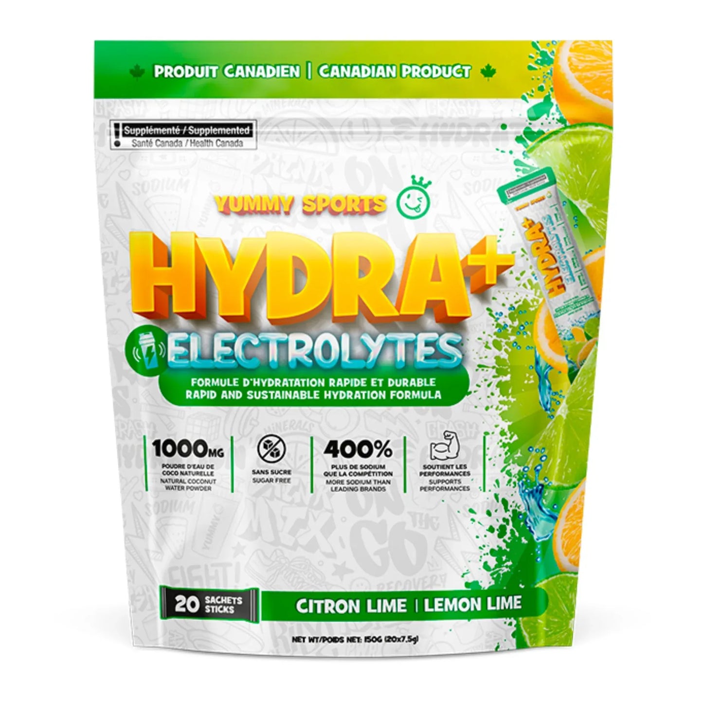 Yummy Electrolytes Hydra + Sachets Citron Lime