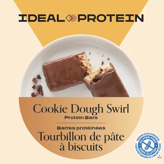Barre protéinée tourbillon de pâte à biscuits Ideal Protein | Boîte de 7