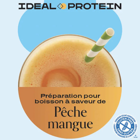 Préparation pour boisson à saveur de pêche et mangue Ideal Protein | Boîte de 7