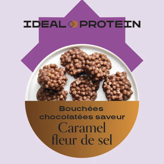 Bouchées chocolatées caramel et fleur de sel Ideal Protein | Boîte de 7