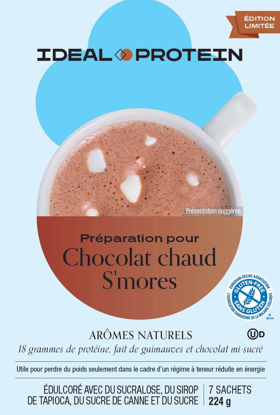Préparation pour chocolat chaud S'mores Ideal Protein - Maryse Nadeau Coach