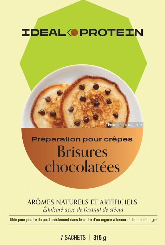 Préparation pour crêpes aux brisures chocolatées Ideal Protein - Maryse Nadeau Coach 