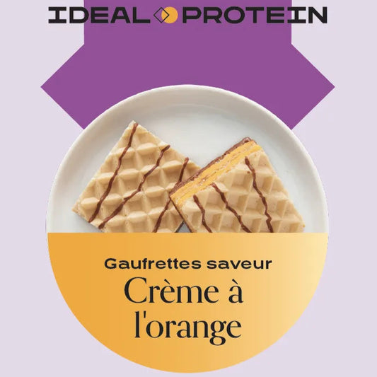 Gaufrettes à saveur crème à l’orange Ideal Protein -  Boîte de 7