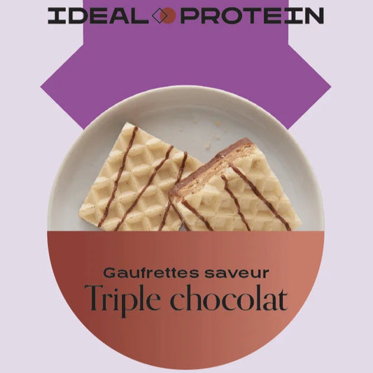 Gaufrettes à saveur triple chocolat Ideal Protein - Boite