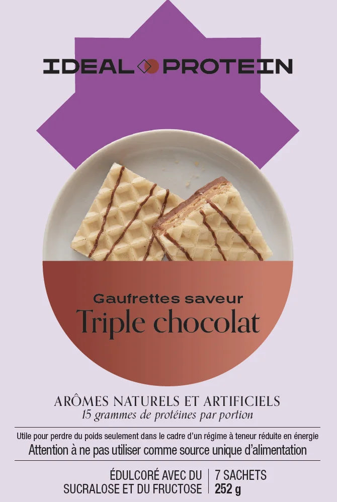 Gaufrettes à saveur triple chocolat Ideal Protein - Maryse Nadeau Coach