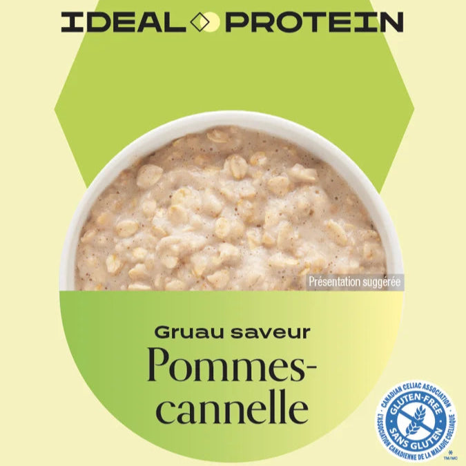 Gruau à saveur pomme cannelle Ideal Protein - Boîte de 7