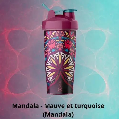 Shaker Mandala - Mauve et turquoise