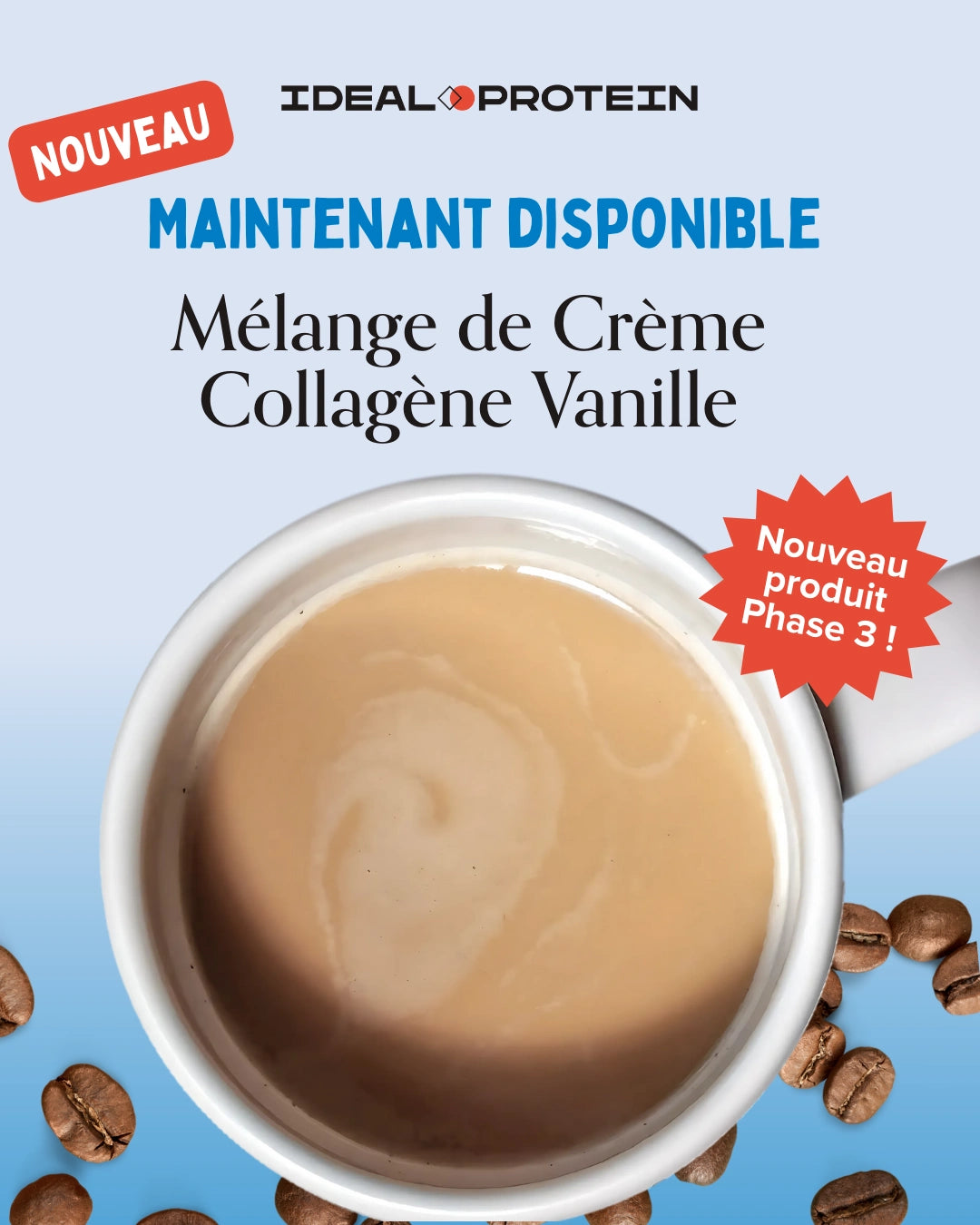 Mélange crème Collagène Vanille | Clinique virtuelle Ideal Protein