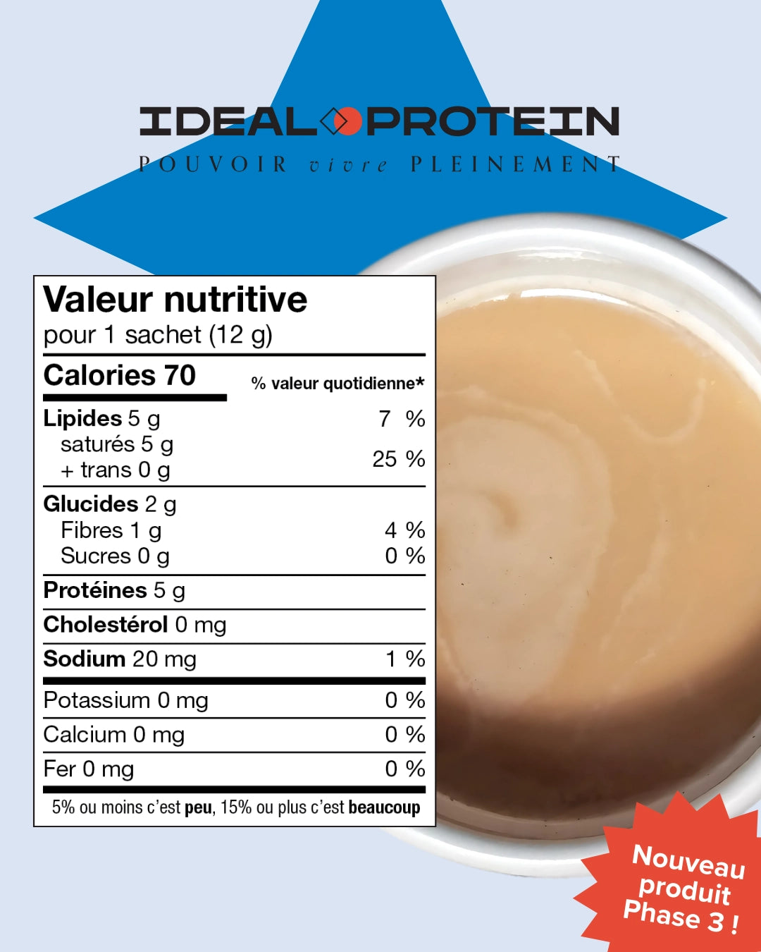 Mélange Crème collagène vanille - Valeur nutritionnelle