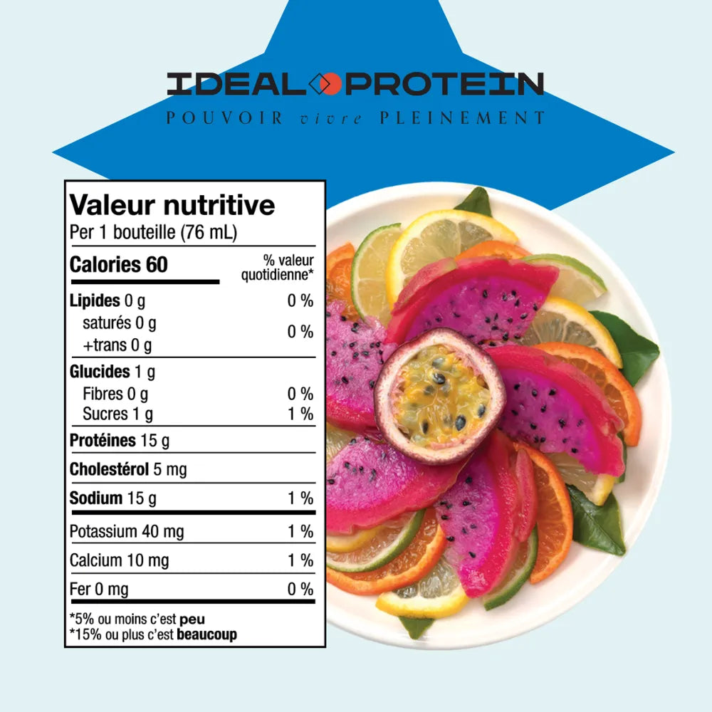 Peptide de collagene fruits tropicaux Ideal Protein -Fiche nutritionnelle