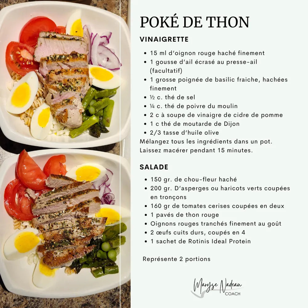 Recette de Poké de thon Ideal Protein - Maryse Nadeau Caoch