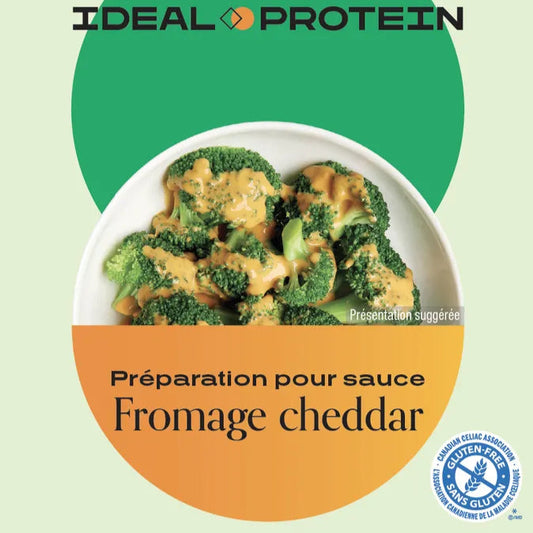 Préparation pour sauce au fromage cheddar Ideal Protein - Boîte de 7