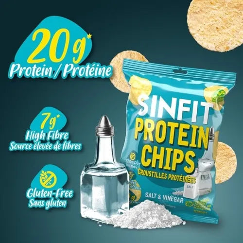 SinFit - Chips de protéines - sel et vinaigre